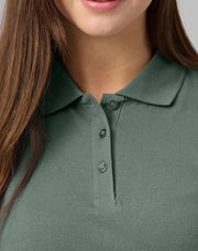 ladies cotton stretch polo