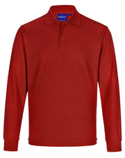 Adults' 240gsm Poly/Cotton Pique L/S Polo
