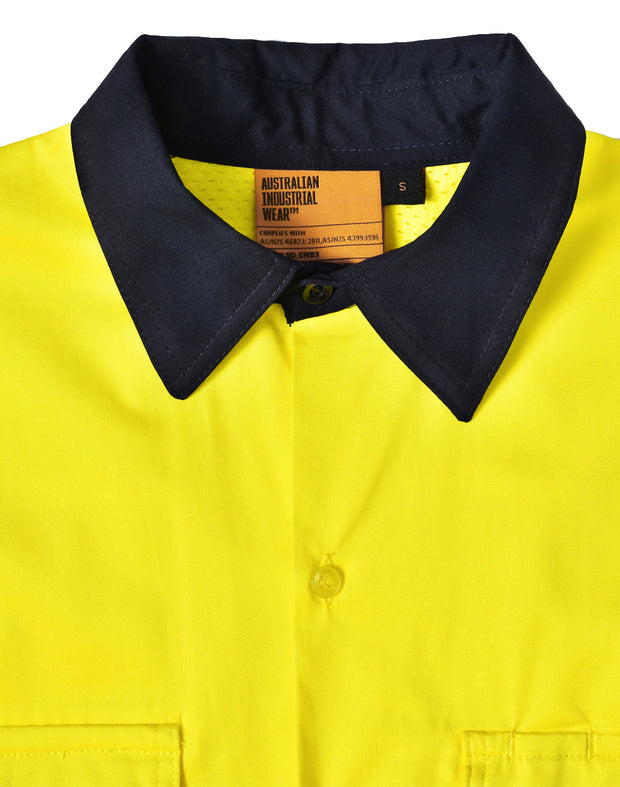 Hi-Vis Cool-Breeze Safety L/S Shirt (Segmented Tape)