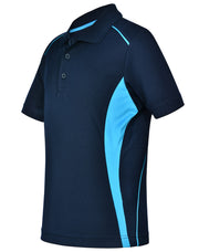 Kids' Cooldry S/S Contrast Interlock Polo