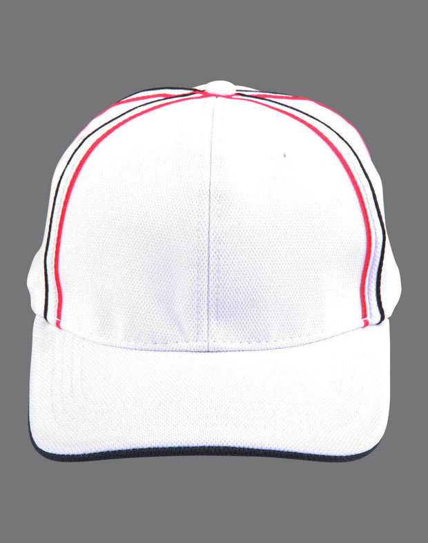 Tri-color pique mesh structured cap