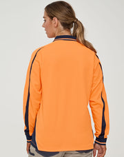 Hi-Vis Sustainable Cool-Breeze Truedry Safety L/S Polo