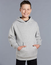 Kids' Close Front Contrast Fleecy Hoodie