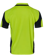 Cooldry Hi-Vis Mini Waffle Safety Polo