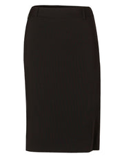 Women's Mid Length Lined Pencil Skirt in Wool Stretch
