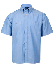 Mens w/f chambray shirt S/S