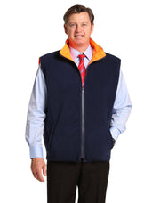 Hi-Vis Reversible Mandarine Collar Safety Vest With 3M Tapes