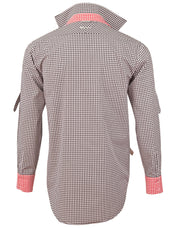 Men's Gingham Check Roll-up L/S Shirt