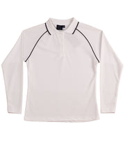 Ladies' cooldry raglan L/S polo