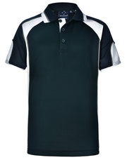 Kid's Cooldry Contrast Polo With Sleeve Panel