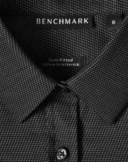 Ladies' Pin Dot Stretch L/S Shirt