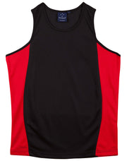 Men's cooldry contrast mesh singlet