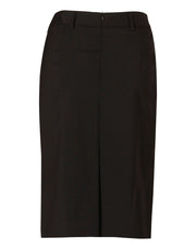 Women's Mid Length Lined Pencil Skirt in Wool Stretch