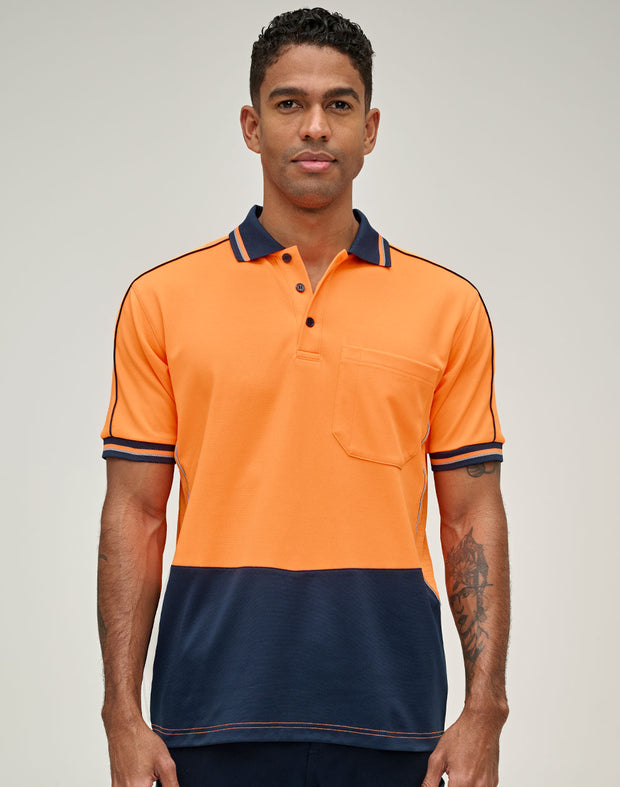 Hi-Vis Sustainable Cool-Breeze Truedry Safety S/S Polo