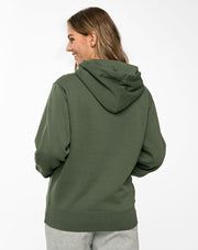 Adult's Close Front Contrast Fleecy Hoodie