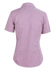 Ladies' Two Tone Mini Check S/S Shirt