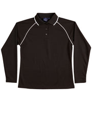 Ladies' cooldry raglan L/S polo