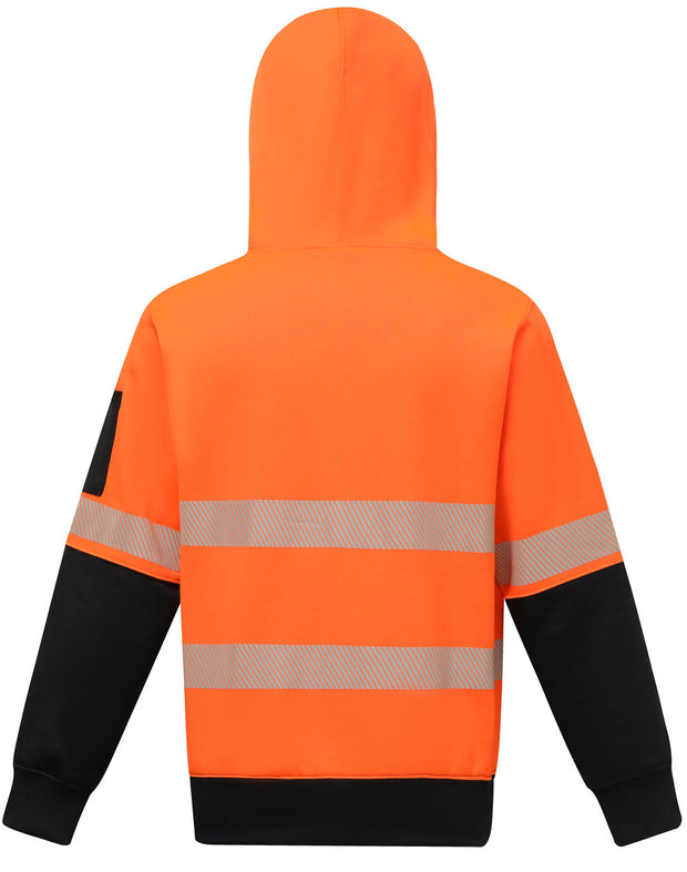Hi-Vis Two Tone Safety Hoodie With Segmented Tapes