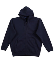 Men's full-zip fleecy hoodie