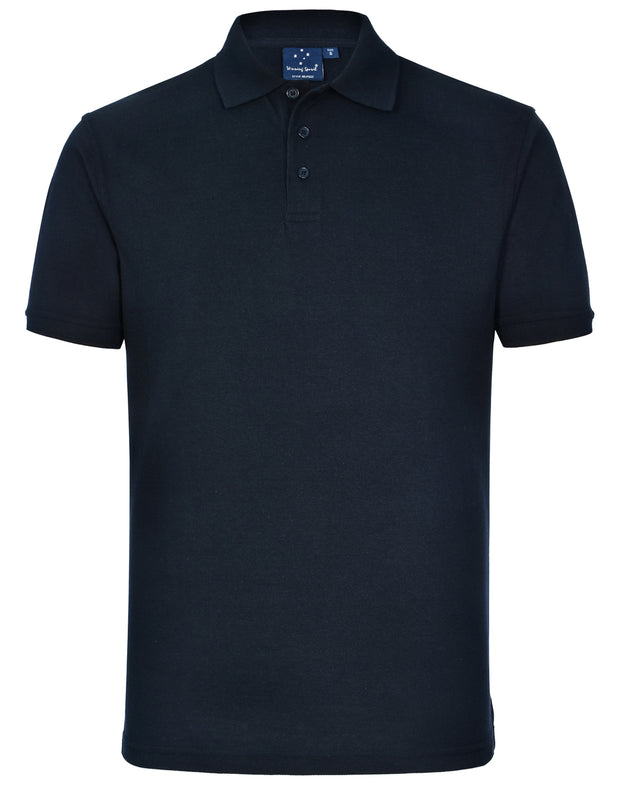 mens tight pique knit S/S polo