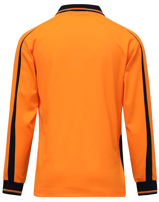 Hi-Vis Sustainable Cool-Breeze Truedry Safety L/S Polo