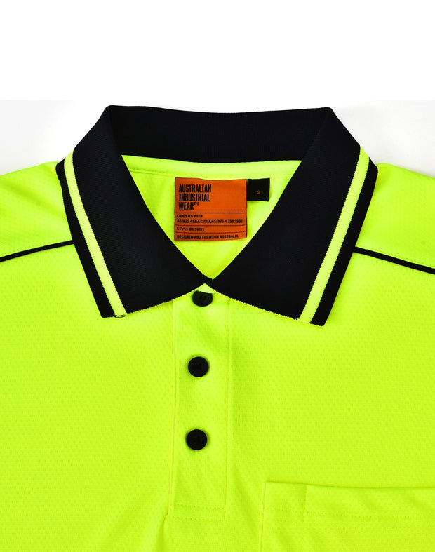 Unisex Hi-Vis Bamboo Charcoal S/S Polo