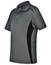 Kids' Cooldry S/S Contrast Interlock Polo