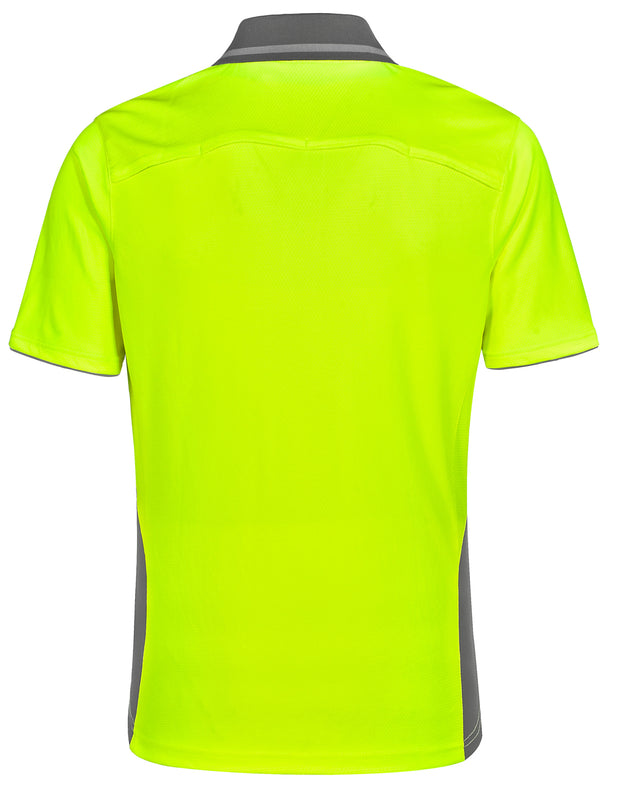 Hi-Vis Bamboo Charcoal Vented S/S Polo
