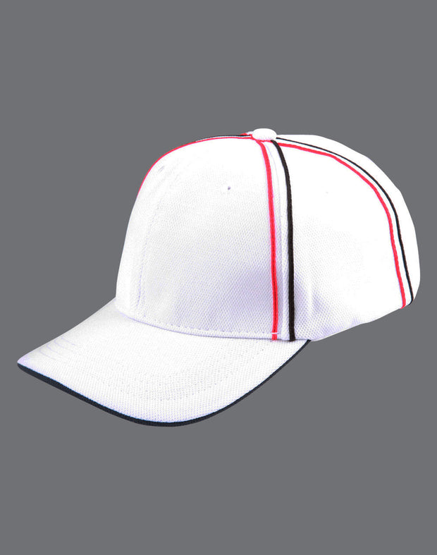 Tri-color pique mesh structured cap