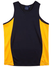 Men's cooldry contrast mesh singlet