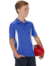 Kids' Cooldry S/S Contrast Interlock Polo