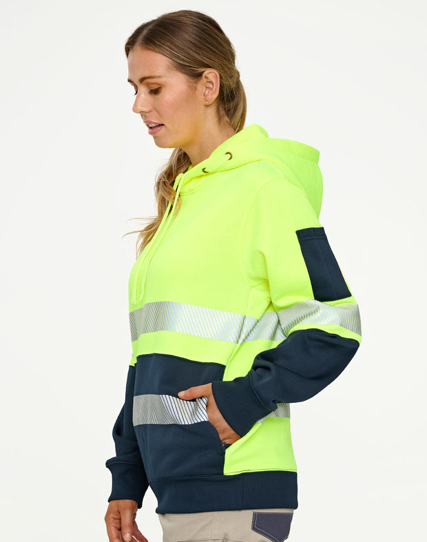 Hi-Vis Two Tone Safety Hoodie With Segmented Tapes