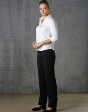 Women's Low Rise Pants in Poly/Viscose Stretch Stripe