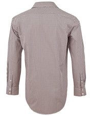 Men's Gingham Check Roll-up L/S Shirt