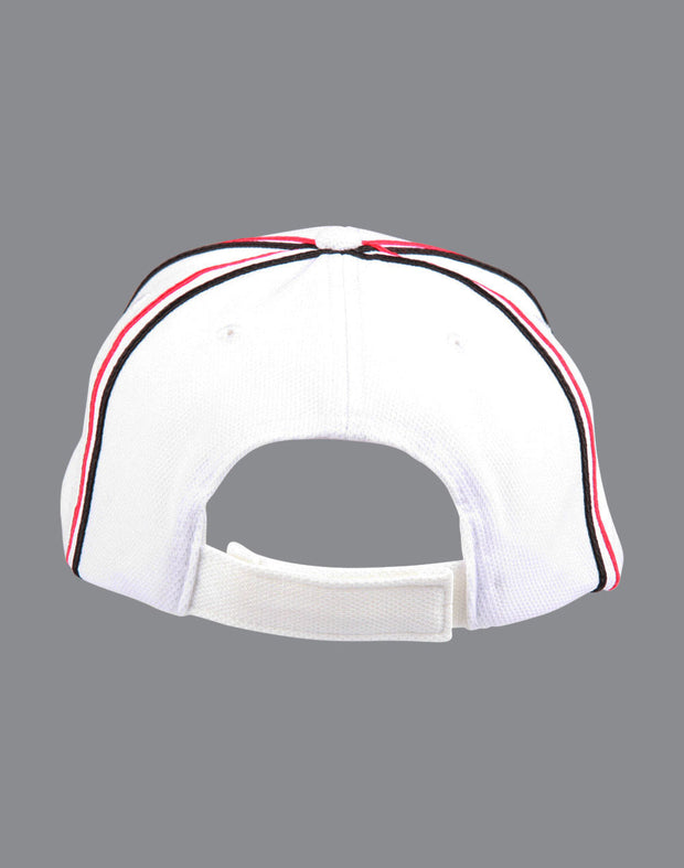 Tri-color pique mesh structured cap