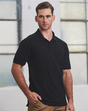 mens S/S pique polo