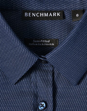 Ladies' Pin Dot Stretch L/S Shirt