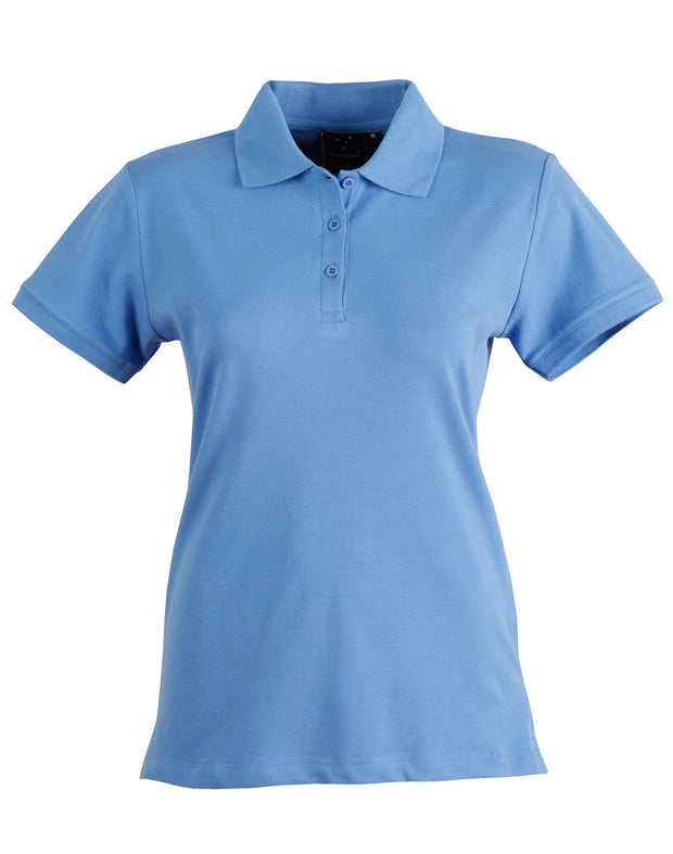 ladies cotton stretch polo