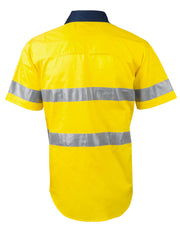 Men's Hi-Vis Cool Breeze Safety S/S Shirt (3M Tape)