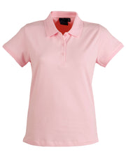 ladies cotton stretch polo