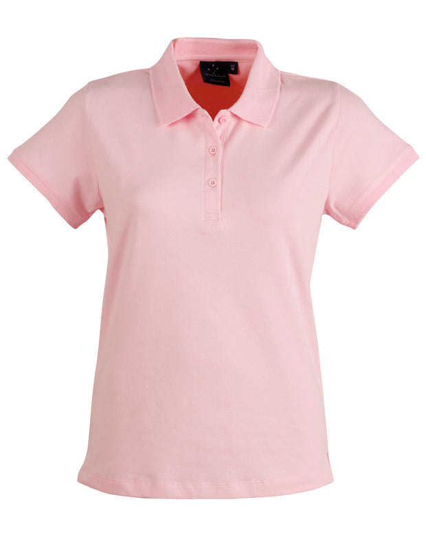 ladies cotton stretch polo