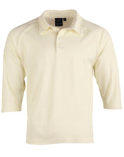 Mens 3/4 sleeve cricket polo