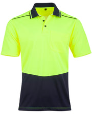 Unisex Hi-Vis Bamboo Charcoal S/S Polo