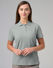 ladies cotton stretch polo
