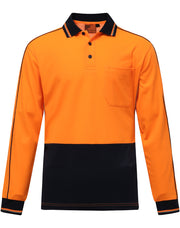 Hi-Vis Sustainable Cool-Breeze Truedry Safety L/S Polo