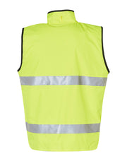 Hi-Vis Reversible Mandarine Collar Safety Vest With 3M Tapes