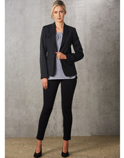 Ladies' Round Neck with Pleats S/S Knit Top