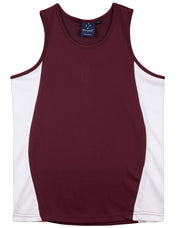 Men's cooldry contrast mesh singlet