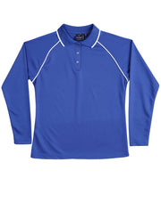 Ladies' cooldry raglan L/S polo