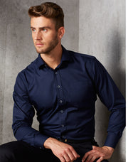 Men's Dobby Striped Taped L/S Shirt